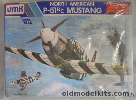 JMK 1/72 North American P-51B or P-51C Mustang MkIII - RAF 133 Polish Sq 1944 or 315 Sq RAF 1944, 005 plastic model kit